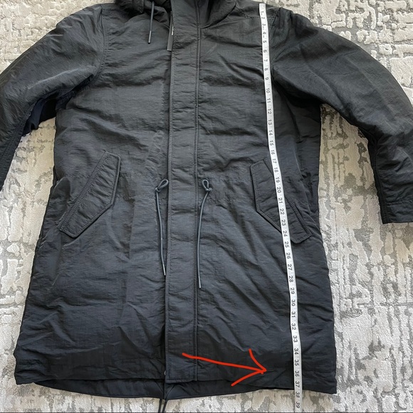 Nike Mens NSW Down Fill Parka Jacket Hooded Size L Black - Picture 14 of 14